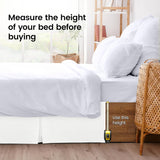Utopia Bedding King Bed Skirt - Soft Quadruple Pleated Ruffle - Easy Fit with 16 Inch Tailored Drop - Hotel Quality, Shrinkage and Fade Resistant (King, White)