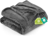 Utopia Bedding Fleece Blanket Size (90x90 Inches) Ultra Soft Warm Lightweight Microfiber Breathable Anti-Static Cozy Bed Blanket, All-Season Home Decor Gift for Men & Women