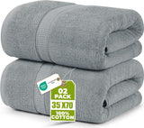 Utopia Towels Jumbo Bath Sheet 2 Piece, 600 GSM, 35 by 70 Inches, 100% Ring Spun Cotton, Absorbent and Quick Dry Extra Large Bath Towel