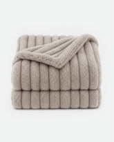 Ribbed Faux Fur Blanket