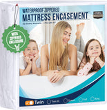 Utopia Bedding Mattress Protector Zippered Twin Size, 100% Waterproof Bed Bug and Dust Mite Proof Mattress Encasement, Absorbent 6 Sided Mattress Cover