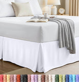 Utopia Bedding Queen Bed Skirt - Soft Quadruple Pleated Ruffle - Easy Fit with 16 Inch Tailored Drop - Hotel Quality, Shrinkage and Fade Resistant (Queen, White)