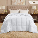 Utopia Bedding Twin Comforter Duvet Insert, Quilted White Comforter with Corner Tabs, Box Stitched Down Alternative Comforters Twin Size 64 x 88 inches