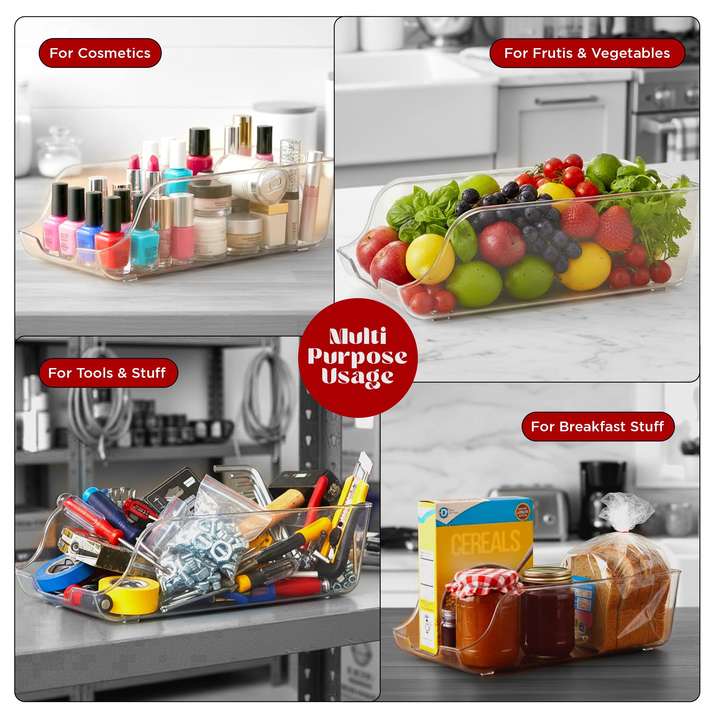 Utopia Kitchen Soda Can Organizer and Dispenser for Refrigerator/Pantry - Durable Can Storage Organizer Fridge & Kitchen Organization - (Clear, Set of 2)