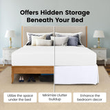 Utopia Bedding Queen Bed Skirt - Soft Quadruple Pleated Ruffle - Easy Fit with 16 Inch Tailored Drop - Hotel Quality, Shrinkage and Fade Resistant (Queen, White)