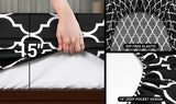 Utopia Bedding Printed Bed Sheet Set Queen - Brushed Velvety Microfiber - Luxurious, Comfortable, Breathable, Soft and Extremely Durable - Wrinkle, Fade and Stain Resistant - Hotel Quality (Black)
