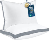 Utopia Bedding Bed Pillows for Sleeping (White), Set of 2, Soft & Fluffy Pillow with Down Alternative Filling, Cooling, Hotel Quality, Gusseted Pillow for Back, Stomach or Side Sleepers