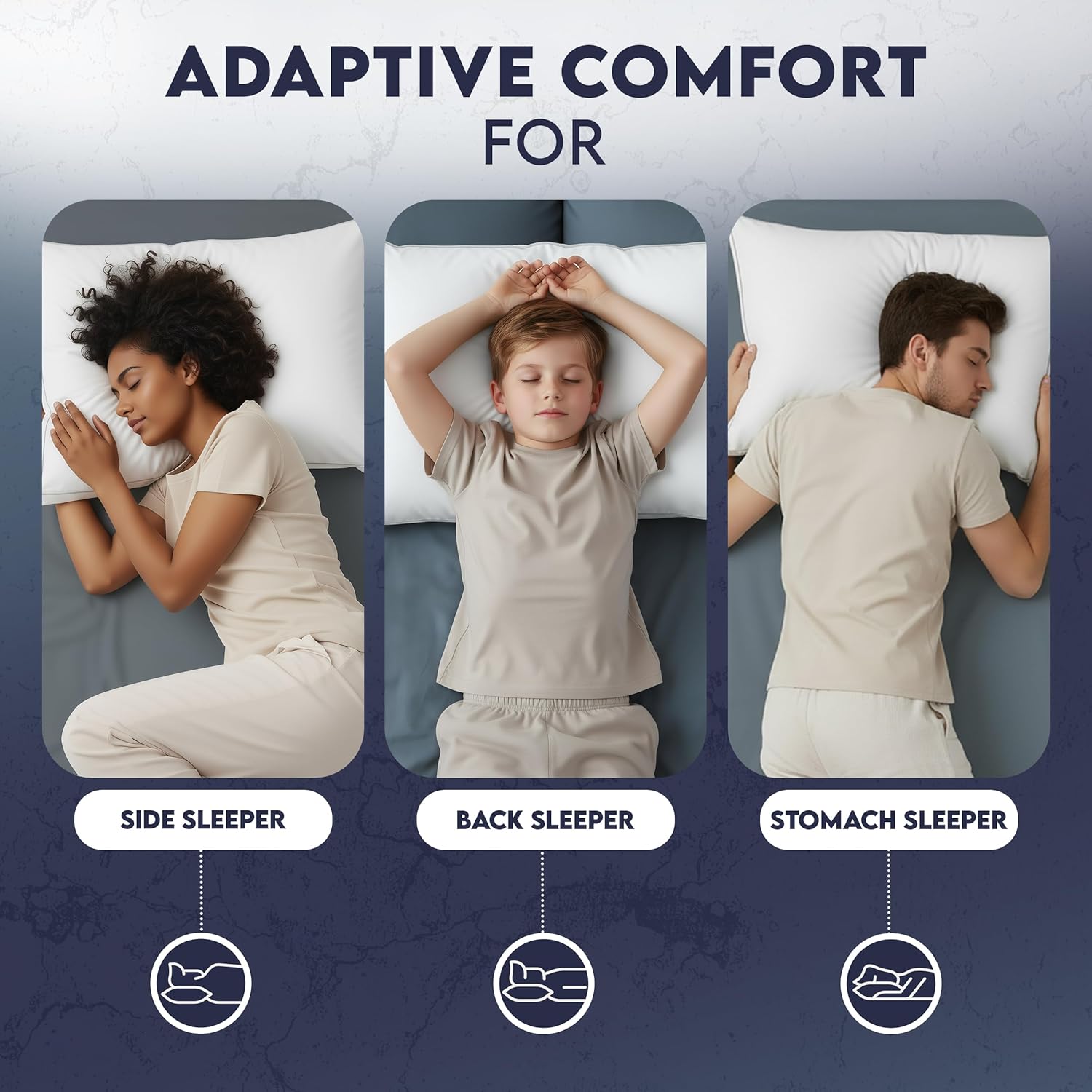 Utopia Bedding Bed Pillows for Sleeping (White), Set of 2, Soft & Fluffy Pillow with Down Alternative Filling, Cooling, Hotel Quality, Gusseted Pillow for Back, Stomach or Side Sleepers