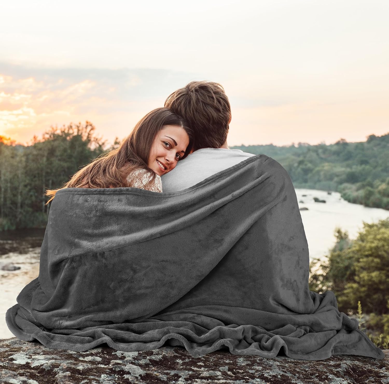 Utopia Bedding Fleece Blanket Size (90x90 Inches) Ultra Soft Warm Lightweight Microfiber Breathable Anti-Static Cozy Bed Blanket, All-Season Home Decor Gift for Men & Women