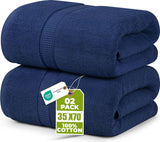 Utopia Towels Jumbo Bath Sheet 2 Piece, 600 GSM, 35 by 70 Inches, 100% Ring Spun Cotton, Absorbent and Quick Dry Extra Large Bath Towel
