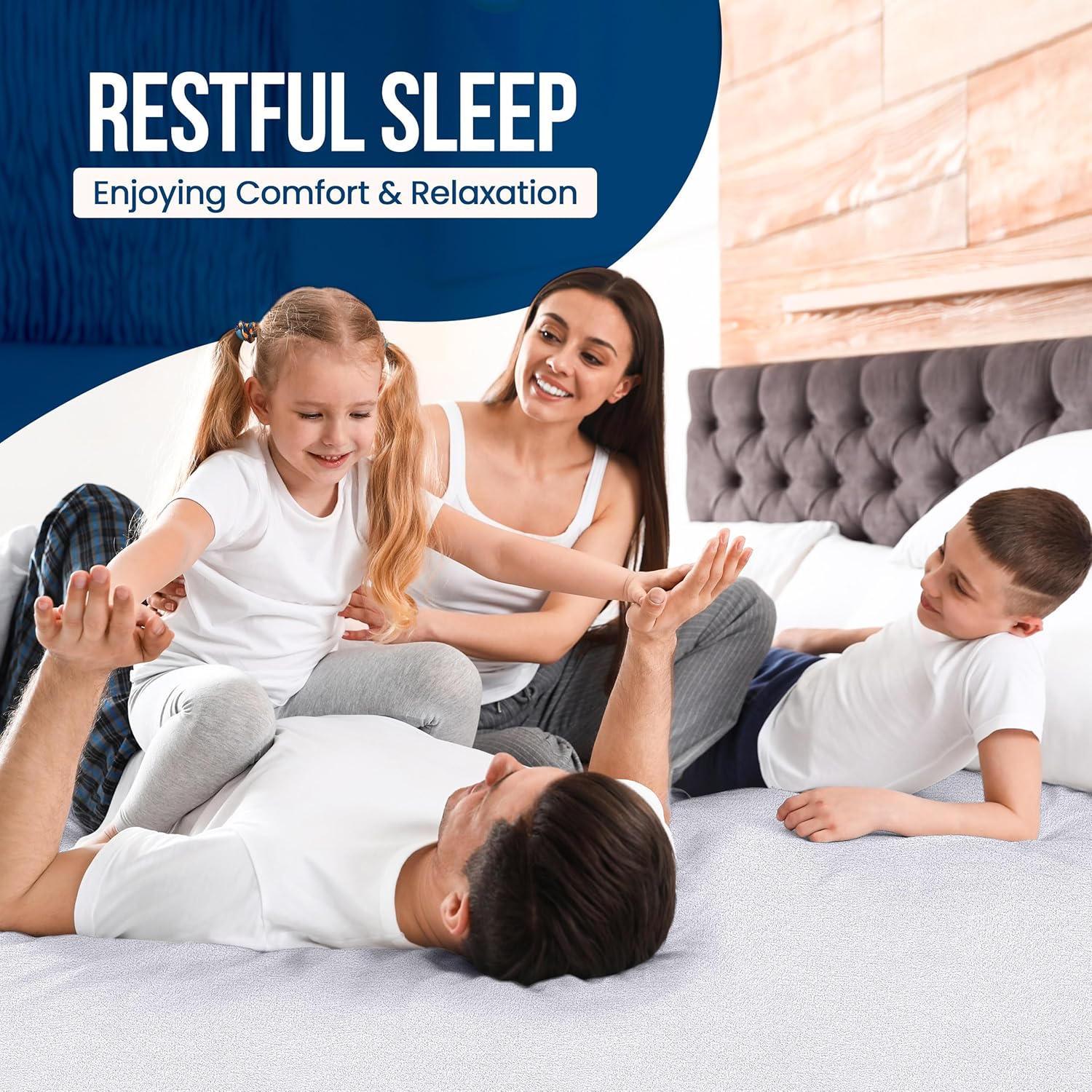Utopia Bedding Mattress Protector Waterproof, Premium 200 GSM Terry Mattress Cover, Soft & Breathable Bed Cover, Fitted Sheet Style Stretchable Deep Pockets 15"