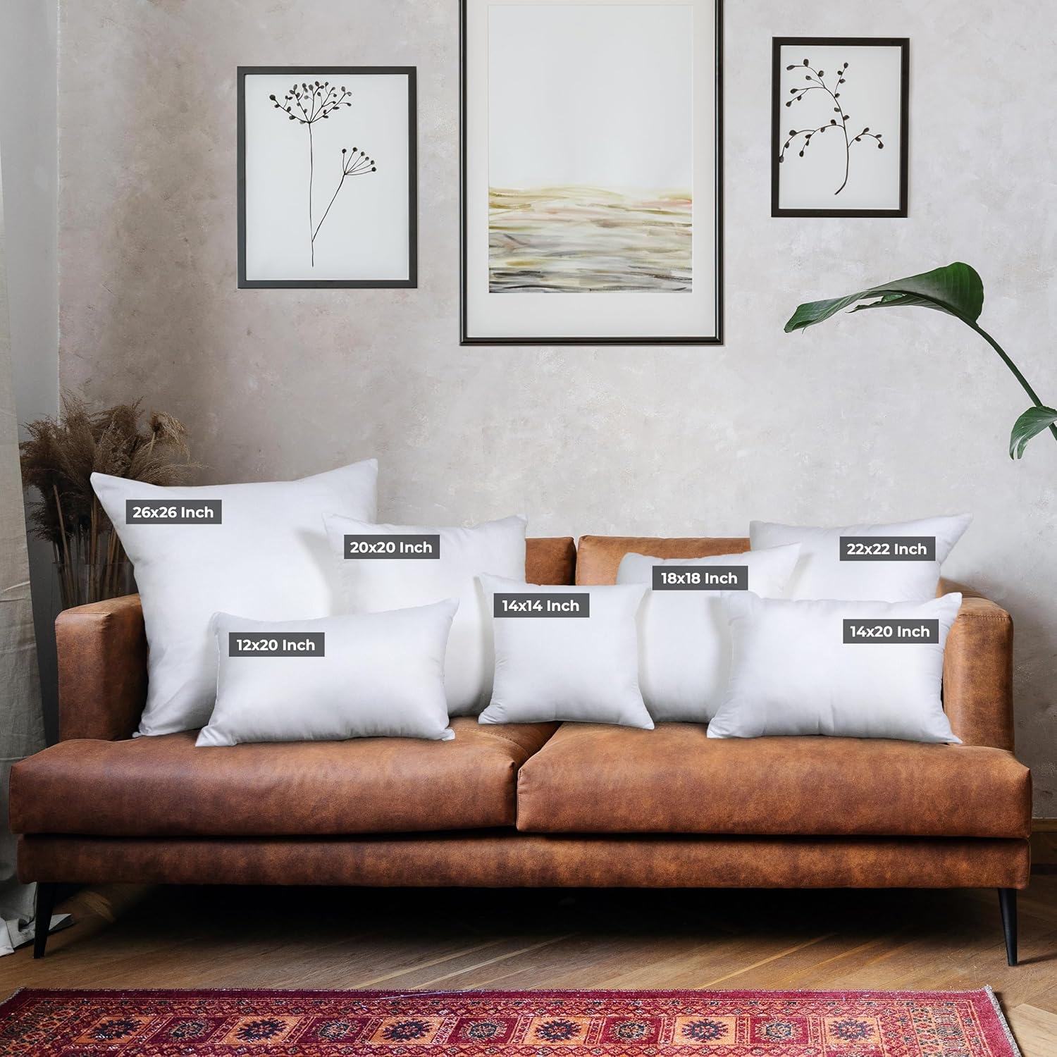 Utopia Bedding Throw Pillows (Set of 4, White) – Down Alternative Pillows for Bed, Sofa, and Couch - Fluffy Decorative Stuffer Pillow for Indoors & Outdoors