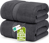 Utopia Towels Jumbo Bath Sheet 2 Piece, 600 GSM, 35 by 70 Inches, 100% Ring Spun Cotton, Absorbent and Quick Dry Extra Large Bath Towel