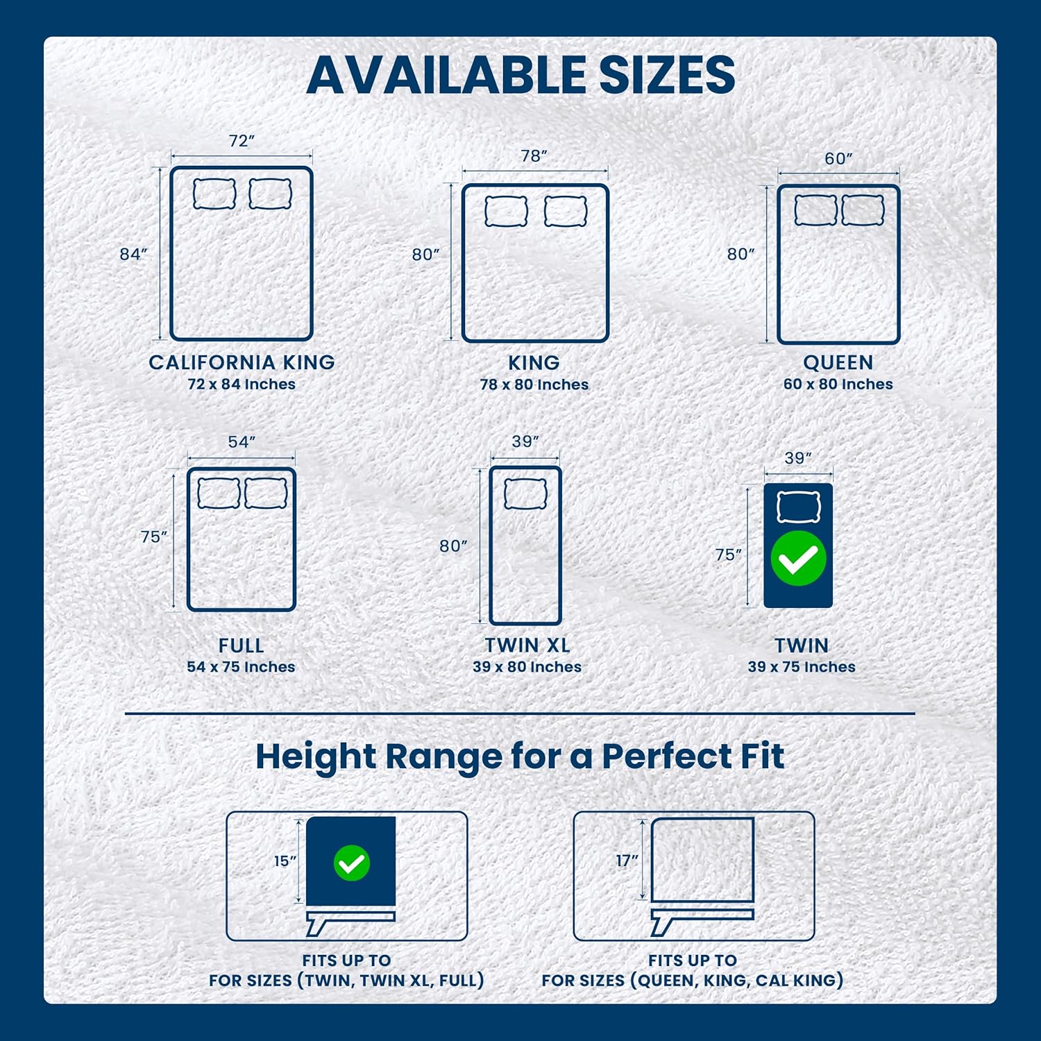 Utopia Bedding Mattress Protector Waterproof, Premium 200 GSM Terry Mattress Cover, Soft & Breathable Bed Cover, Fitted Sheet Style Stretchable Deep Pockets 15"