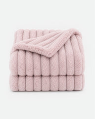 Ribbed Faux Fur Blanket