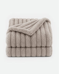 Ribbed Faux Fur Blanket