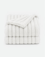 Ribbed Faux Fur Blanket