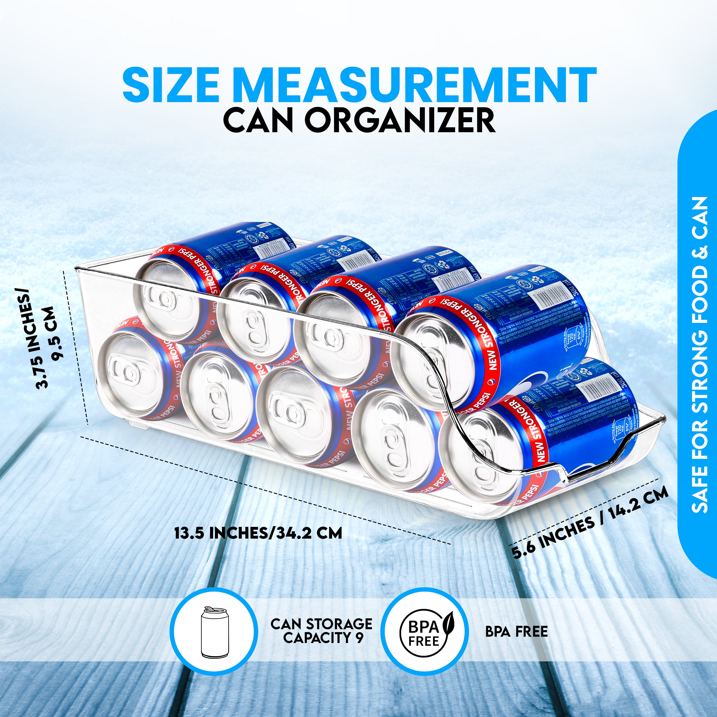 Utopia Kitchen Soda Can Organizer and Dispenser for Refrigerator/Pantry - Durable Can Storage Organizer Fridge & Kitchen Organization - (Clear, Set of 2)