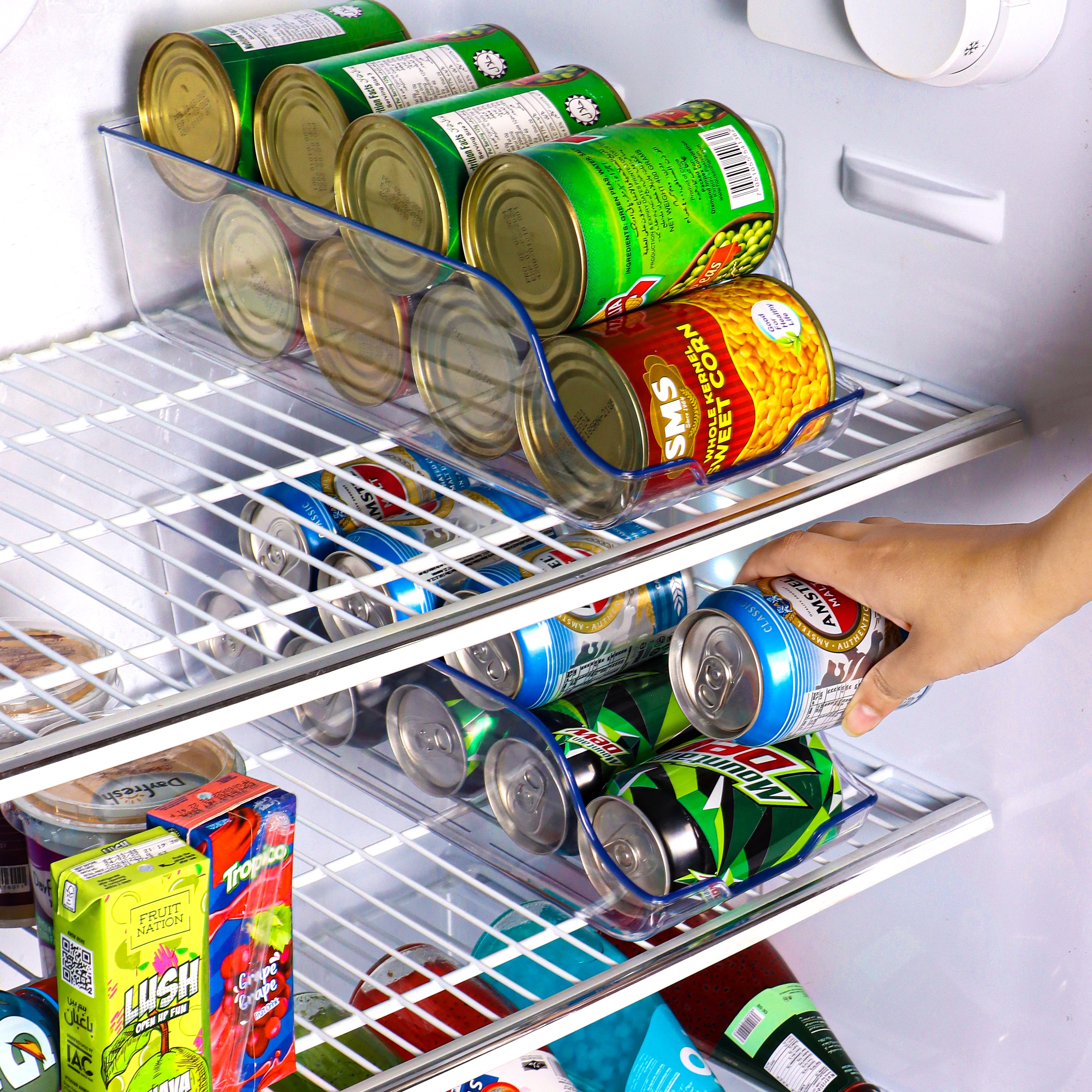 Utopia Kitchen Soda Can Organizer and Dispenser for Refrigerator/Pantry - Durable Can Storage Organizer Fridge & Kitchen Organization - (Clear, Set of 2)