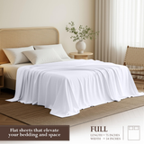 Utopia Bedding Flat Sheets - Pack of 6 - Soft Brushed Microfiber Fabric - Shrinkage & Fade Resistant Top Sheets - Easy Care (Full, White).