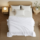 Utopia Bedding Flat Sheets - Pack of 6 - Soft Brushed Microfiber Fabric - Shrinkage & Fade Resistant Top Sheets - Easy Care (Full, White).