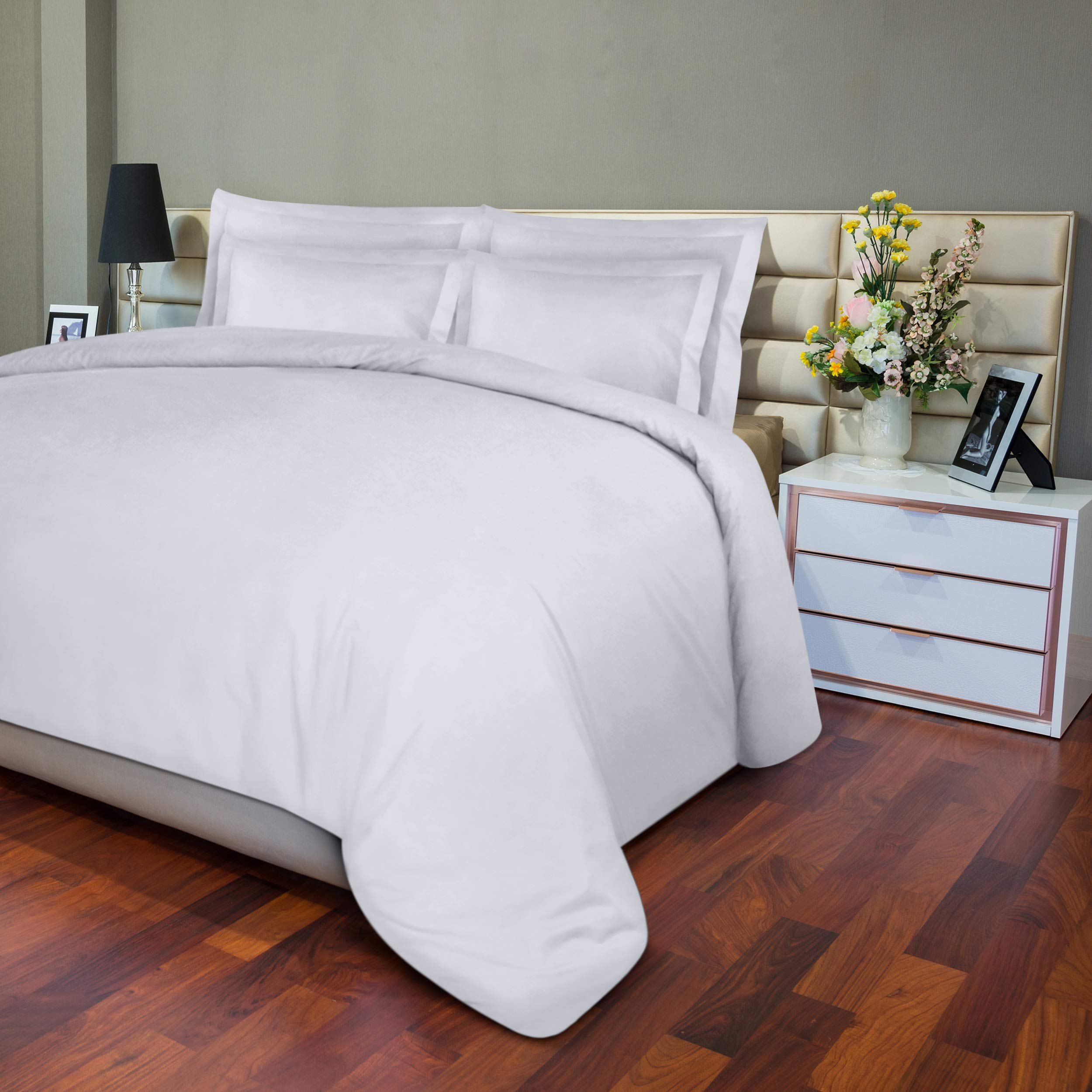 Utopia Bedding Duvet Cover King Size Set - 1 Duvet Cover with 2 Pillow Shams - 3 Pieces Comforter Cover with Zipper Closure - Soft Brushed Microfiber, 104 X 90 Inches (King, White)