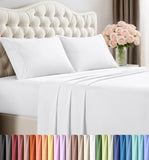 Utopia Bedding Full Size Sheet Set – 4 Piece Bed Sheets, Soft and Breathable Microfiber, Includes 1 Fitted Sheet, 1 Flat Sheet and 2 Pillowcases – Oeko Tex (White)
