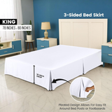 Utopia Bedding King Bed Skirt - Soft Quadruple Pleated Ruffle - Easy Fit with 16 Inch Tailored Drop - Hotel Quality, Shrinkage and Fade Resistant (King, White)